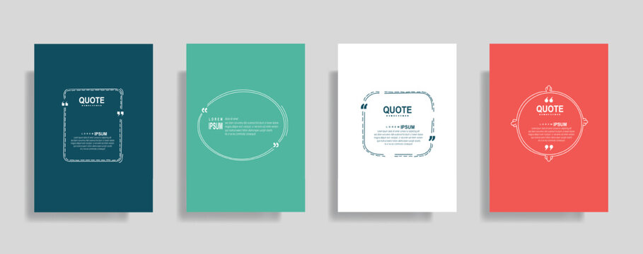 Colorful quote templates in modern design ideal for presentations, social media, marketing, and business communications to elevate your brand's message