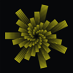 Abstract Circular Patterns Geometric Halftone Designs