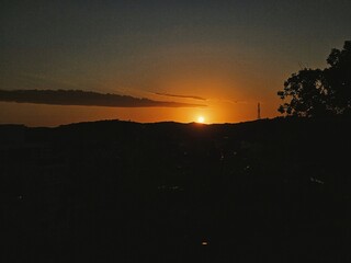 Sunset on a very hot day