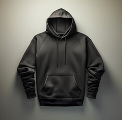 Blank black men's jacket mockup isolated on white background. Front view of a casual jacket tee template for design and branding.