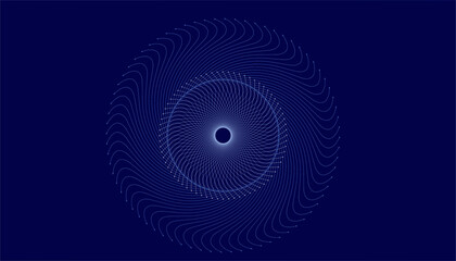 Futuristic Spiral Line Art Abstract Pattern
