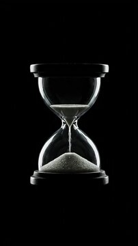 Sand Timer Falling Sand Extreme Close Up Dramatic Lighting Cinematic