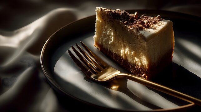 Minimalist cheesecake close-up