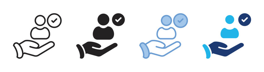 Presence icon set multiple style collection