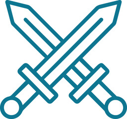  two crossed swords, icon