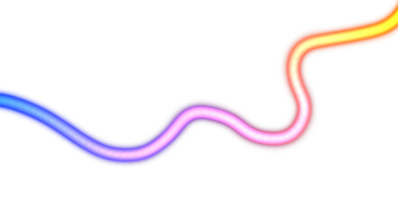 Glowing neon gradient wave flow overaly PNG background. Abstract neon glowing lighting flow gradient shaped cutout PNG. Glowing neon light leaks texture with film grain.