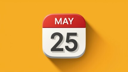 May twenty fifth calendar page reminder date appointment