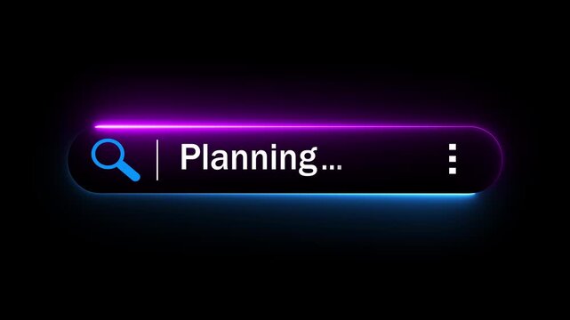 Business strategy and digital marketing planning concept on the black background. Motion graphics of business planning, marketing and strategy idea. 4k video. 