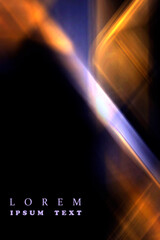 ABSTRACT BLURRED BACKGROUND. The light spills onto the black background, creating an interesting abstract design&mdash;a pattern of lines and halftones that evokes various associations in your imagination.