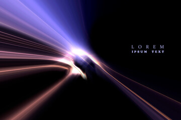 colored stream of light	