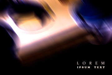 ABSTRACT BLURRED BACKGROUND. The light spills onto the black background, creating an interesting abstract design&mdash;a pattern of lines and halftones that evokes various associations in your imagination.