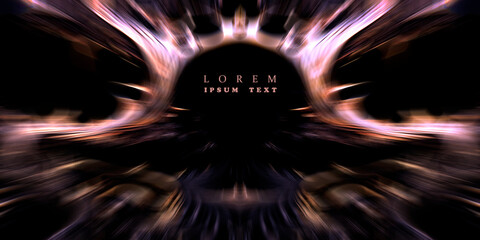 ABSTRACT BLURRED BACKGROUND. The light spills onto the black background, creating an interesting abstract design&mdash;a pattern of lines and halftones that evokes various associations in your imagination.