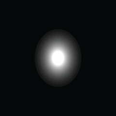 A single egg on a black background is a solitary sphere in the dark sky, like an unlit moon or a distant planet in the vast galaxy