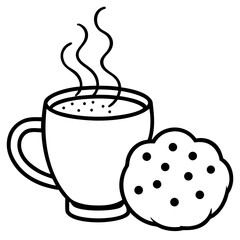 Hot drink with cookie