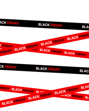 set black Friday tape icon vector illustration 