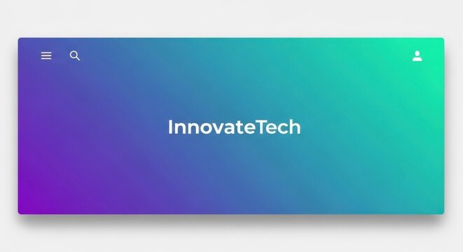 Modern minimalistic digital interface design with vibrant gradient background for innovative