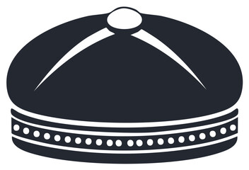 Regal Pillow Crown Illustration: Royal Vector Graphic Headwear Adornment