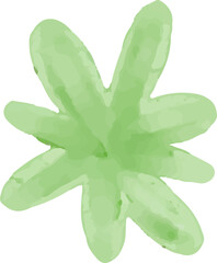 watercolor style green leaf branch floral bush sprout clover seamless pattern on white background