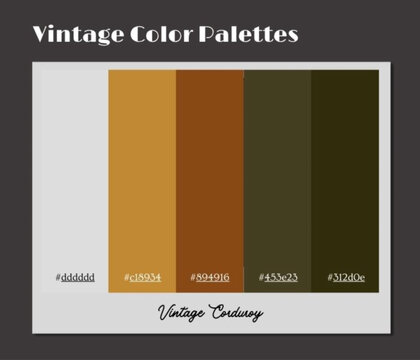 This versatile vintage color palette complements artisanal branding through delicately muted expressive tones.