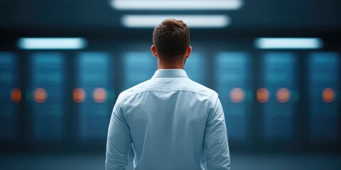 Data center security insights it professional analyzing infrastructure server room environment focused perspective on technology management