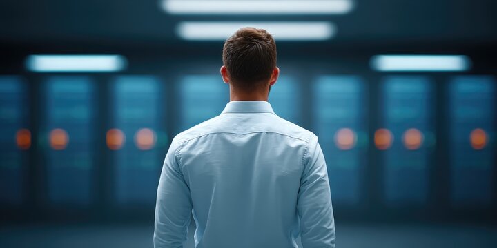 Data center security insights it professional analyzing infrastructure server room environment focused perspective on technology management