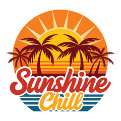 Sunshine Chill Tropical Sunset Design