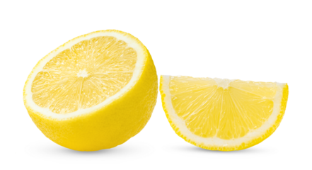 lemon isolated on transparent png ( image from camera )