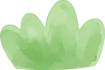 watercolor style green leaf branch floral bush sprout clover seamless pattern on white background