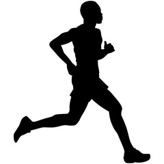 Running sport silhouette illustration art