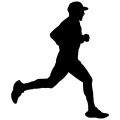 Running sport silhouette illustration art