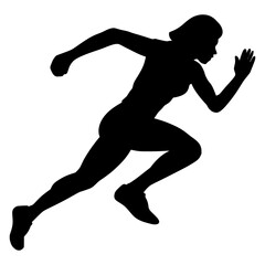 Running sport silhouette illustration art