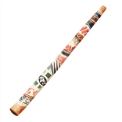 Hand painted Australian didgeridoo musical instrument.