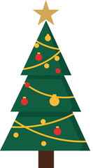 christmas tree vector illustration
