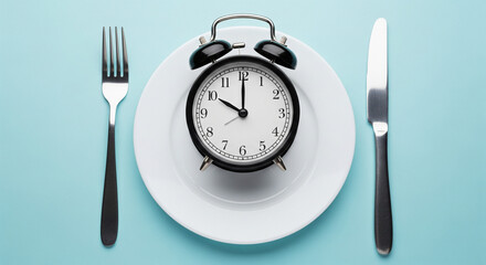 This image symbolizes the concept of time-restricted eating and mindful food choices