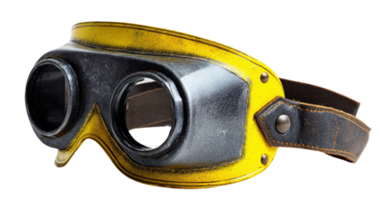 Welding mask with adjustable head circumference strap background isolated on a Transparent background, PNG file.