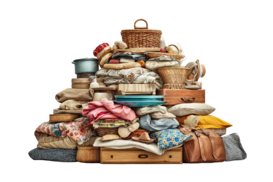 A mountain of miscellaneous household items and decor