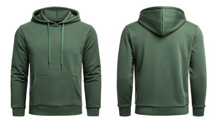 Blank Green Men’s Hoodie Mockup – Front View Apparel Template for Designers