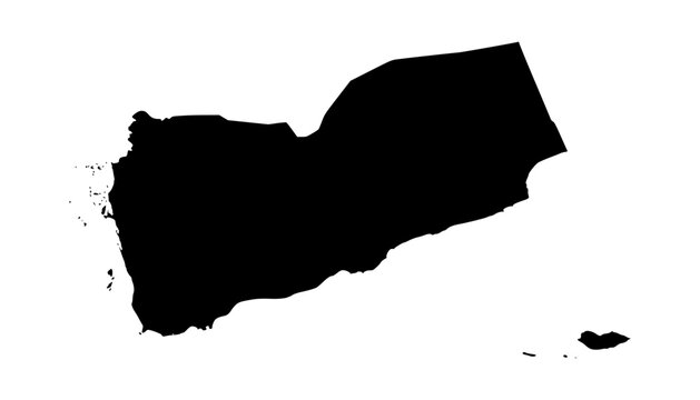 Yemen Silhouette Map Design. Yemen Map Vector Illustration. Perfect for infographics, presentations, and educational materials.