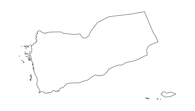 Yemen Outline Map Design. Yemen Map Vector Illustration. Perfect for infographics, presentations, and educational materials.