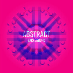 Symmetrical composition of geometric shapes. Abstract element for design. Vector illustration in a flat style with simple shapes.