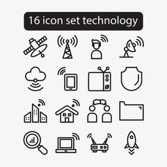 Science Information Linear Icon Set