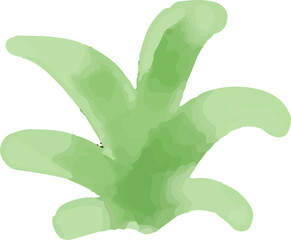 watercolor style green leaf branch floral bush sprout clover seamless pattern on white background