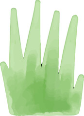 watercolor style green leaf branch floral bush sprout clover seamless pattern on white background