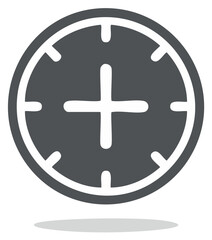 Obraz premium Vector Clock Icon with Plus Sign Symbol for Time Management and Schedule Adding