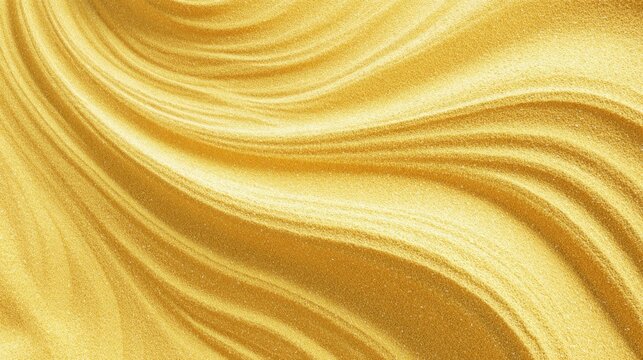 Shimmering golden texture flows gracefully, creating a smooth and elegant pattern. This visually striking backdrop is perfect for various artistic and decorative uses.