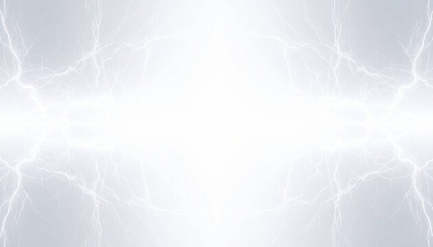Abstract white lightning background with bright center, electric power, energy, and plasma effect. Ideal for technology, science, or dynamic design projects.