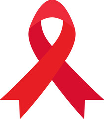 red ribbon sign. red ribbon symbol. Support ribbon red. Support symbol. Charity symbol. Medical awareness. Health awareness. Solidarity symbol