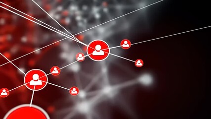 Conceptual animation of a social network connection with users and data transfer concept - Powered by Adobe