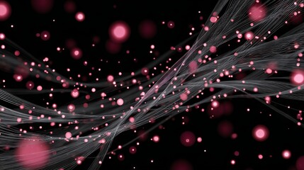 Abstract geometric background with shifting pink dots and intertwining lines modern minimal pattern for digital design posters branding wallpaper and contemporary graphic art