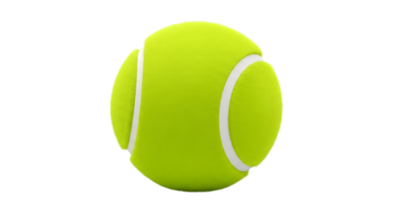 A bright green tennis ball